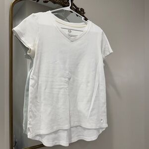 White V-Neck Women's Top